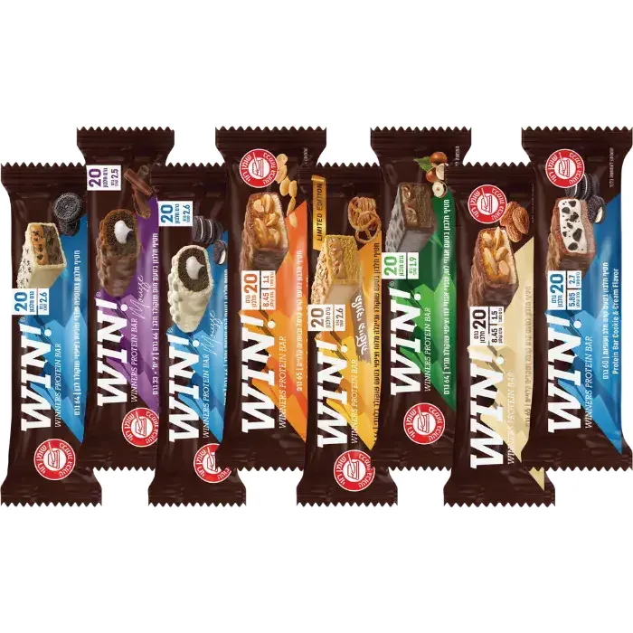 חטיפי חלבון ווין מיקס של טעמים 10 יח׳ / Win Protien Mix
