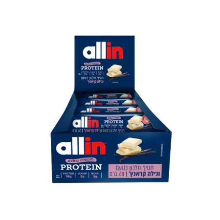 חטיפי חלבון אול אין 24 יח׳ (טעמים לבחירה) / Protein Bar Allin