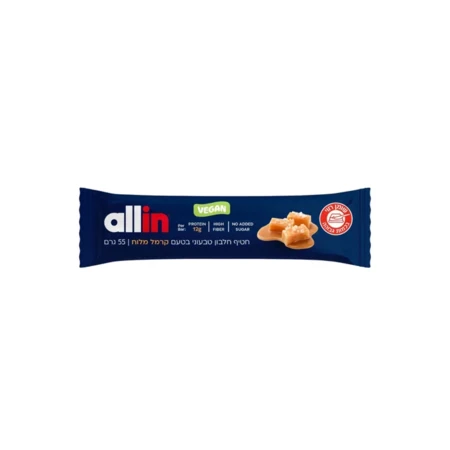 חטיפי חלבון אול אין טבעוני 24 יח׳ (קרמל מלוח) / Protein Bar All-in
