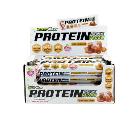 חטיף חלבון פרוטאין מקס טבעוני 12 יח׳ / Protein Maxx Vegan